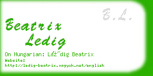 beatrix ledig business card